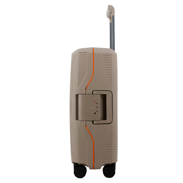 Pierre Cardin Cannes Clip Hard Shell Trolley Bag - Beige Orange