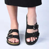Alessio 2 Buckle Fashion Sandal - Black