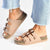 Alessio 3 Strap Slip On Sandal - Nude