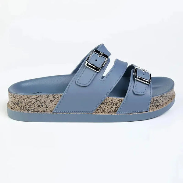 Alessio Asymetric 3 Strap - Petrol Blue