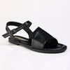 Alessio Asymetric Band Sling Sandal - Black