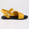 Alessio Asymetric Band Sling Sandal - Mustard Yellow