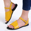 Alessio Asymetric Band Sling Sandal - Mustard Yellow