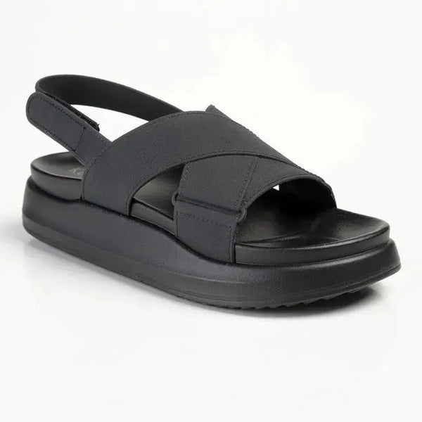 Alessio Christine Sling Back Platform Sandal - Black