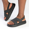 Alessio Christine Sling Back Platform Sandal - Black