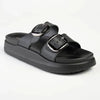 Alessio Double Cross Strap Sandal - Black