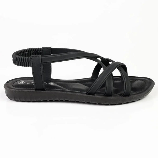 Alessio Elastic Sandal - Black