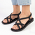 Alessio Elastic Sandal - Black