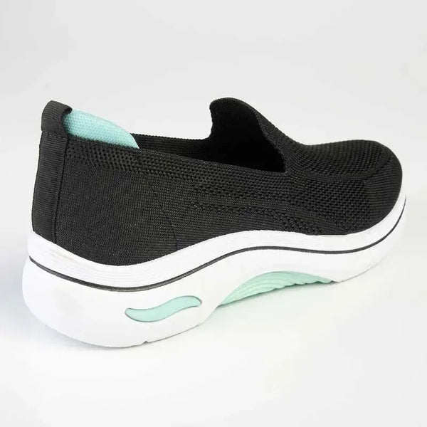 Alessio Fly Knit Slip On Sneaker - Black / White
