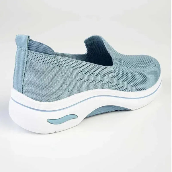 Alessio Fly Knit Slip On Sneaker - Petrol Blue / White