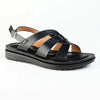 Alessio Interstrap Slingback Sandal - Black Mono