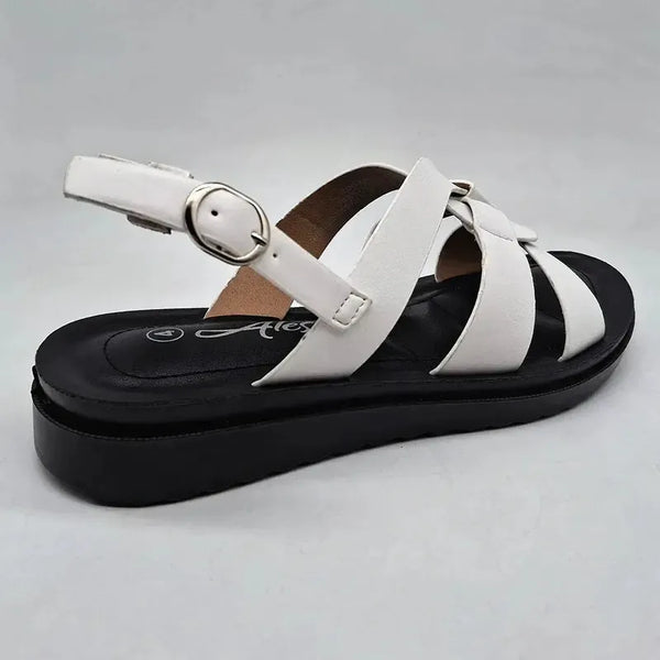 Alessio Interstrap Slingback Sandal - White