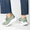 Alessio Ladies Chunky Sole Fly Knit Lace Up Sneaker - Sage Green