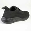 Alessio Ladies Fashion Fly Knit Lace Up Sneaker - Black Mono