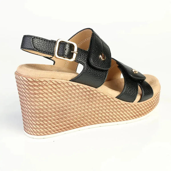 Alessio Ladies Fashion Wedge - Black