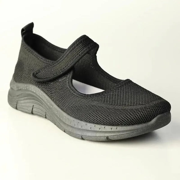 Alessio Ladies Flyknit Ballerina - Black Mono