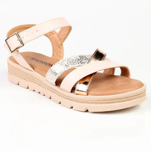 Alessio Multi Wedge Sandals - Pink