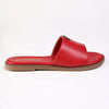 Alessio One Band Flat Push In Sandal - Red