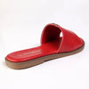 Alessio One Band Flat Push In Sandal - Red