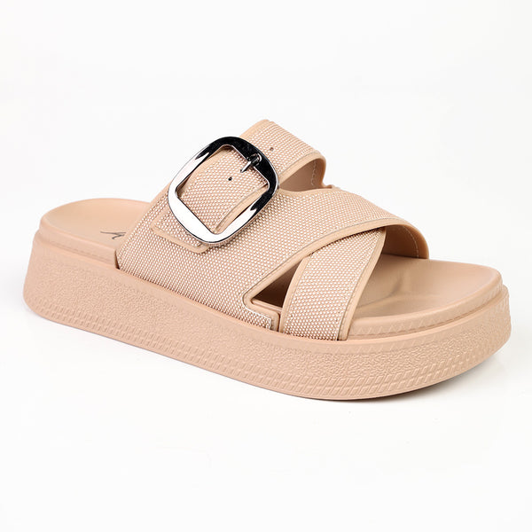 Alessio Push In Platform Sandals - Nude