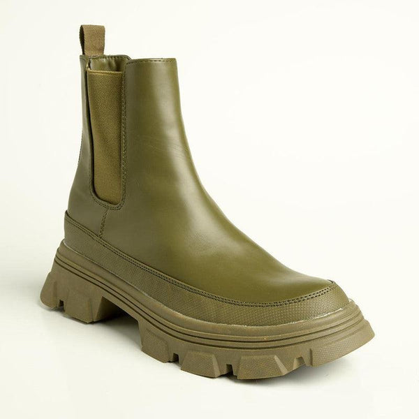 Alessio Rochel Chunky Fashion Boot - Olive-Alessio-Buy shoes online