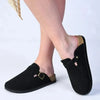 Alessio Slip On Buckle Mule - Black