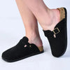 Alessio Slip On Buckle Mule - Black