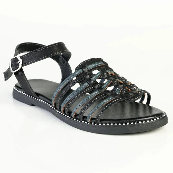 Alessio Strippy Sandal - Black Combo