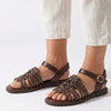 Alessio Strippy Sandal - Chocolate Combo