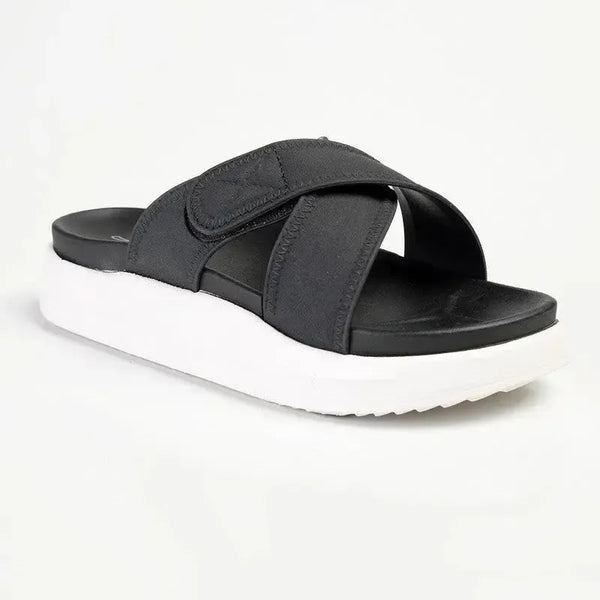 Alessio Tari Cross Strap Comfort Sandal - Black
