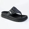 Alessio Thong Fashion Sandal - Black Mono
