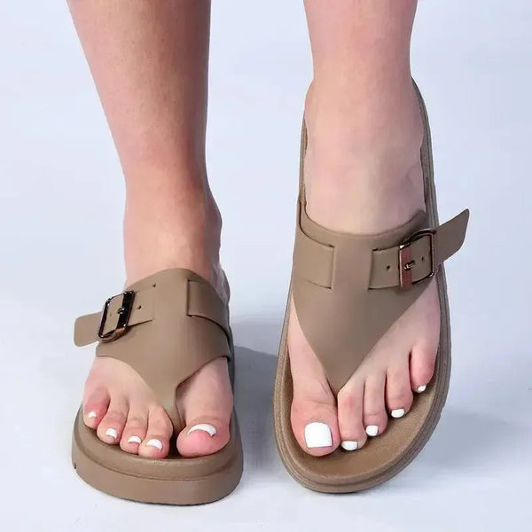 Alessio Thong Fashion Sandal - Nude Mono