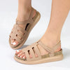 Alessio Three Strap Sling Footbed Sandal - Nude