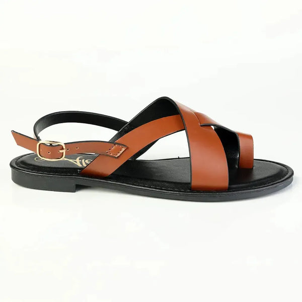 Alessio Toe Post Flast Sandal - Tan