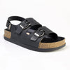 Alessio Two Buckle Sling Jelly Burk Sandal - Black