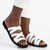 Bucci ladies Flat Push In Sandal - White