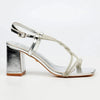 Butterfly Feet Amelle1 Block Heel Sandals - Silver