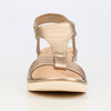 Butterfly Feet Camille 1 T-Bar Wedge Sandals - Champagne