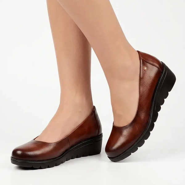 Butterfly Feet Eliana 1 Wedge Pump - Tan