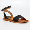 Butterfly Feet Ellie 1 Flat Ankle Tie Sandal - Black