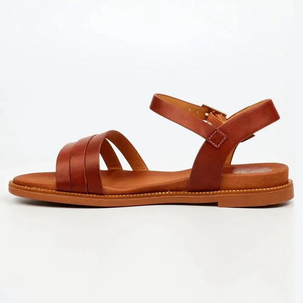 Butterfly Feet Ellie 11 Flat Strappy Sandal - Tan