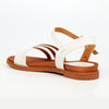 Butterfly Feet Ellie 11 Flat Strappy Sandal - White