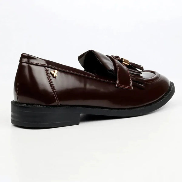 Butterfly Feet Emeree 2 Loafer With Saddle,Fringe,Tassle - Chocolate