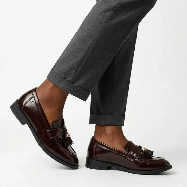 Butterfly Feet Emeree 2 Loafer With Saddle,Fringe,Tassle - Chocolate