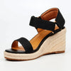 Butterfly Feet Escada 1 Espadrille Wedge Sandals - Black