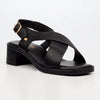 Butterfly Feet Esmee 1 Block Heel Sandals - Black
