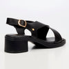 Butterfly Feet Esmee 1 Block Heel Sandals - Black