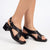 Butterfly Feet Esmee 1 Block Heel Sandals - Black