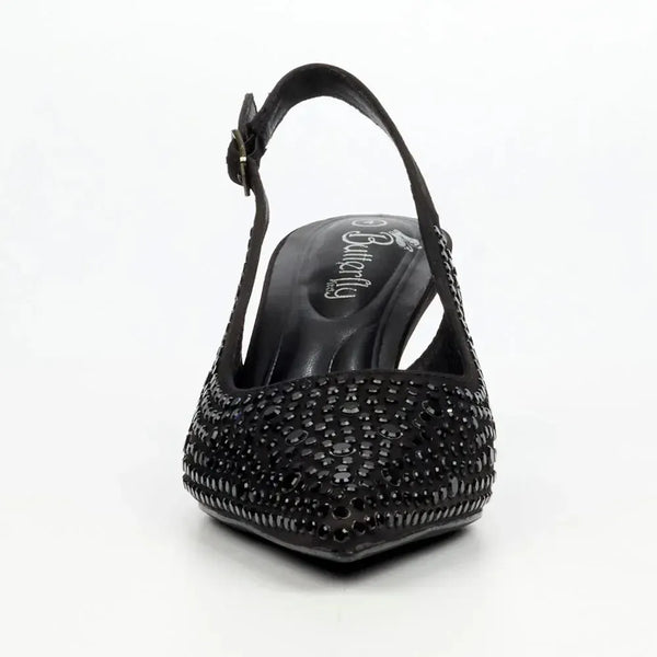 Butterfly Feet Estella Kitten 1 Heel - Black