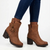 Butterfly Feet Ester 8 Twin Buckle Block Heel - Chocolate